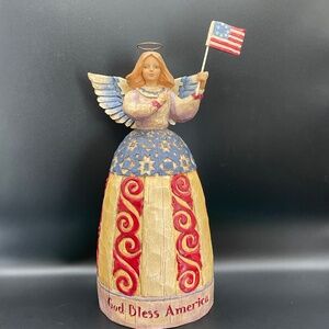 Vintage Jim Shore God Bless America Angel Collectible #117044